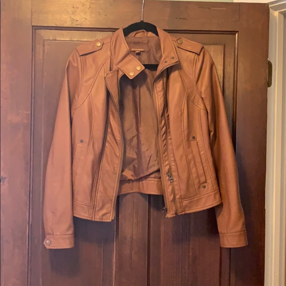 Vegan Brown Leather Jacket